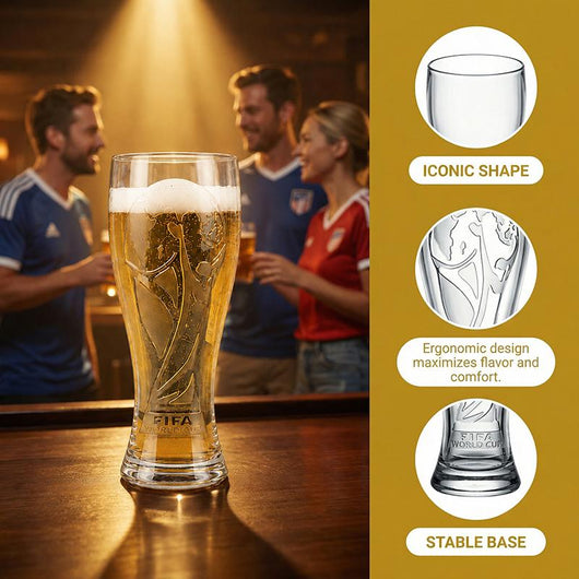 FIFA World Cup 2026 Gift Set — 17oz Shatterproof Trophy Pilsner Cup & Trophy Bottle Opener